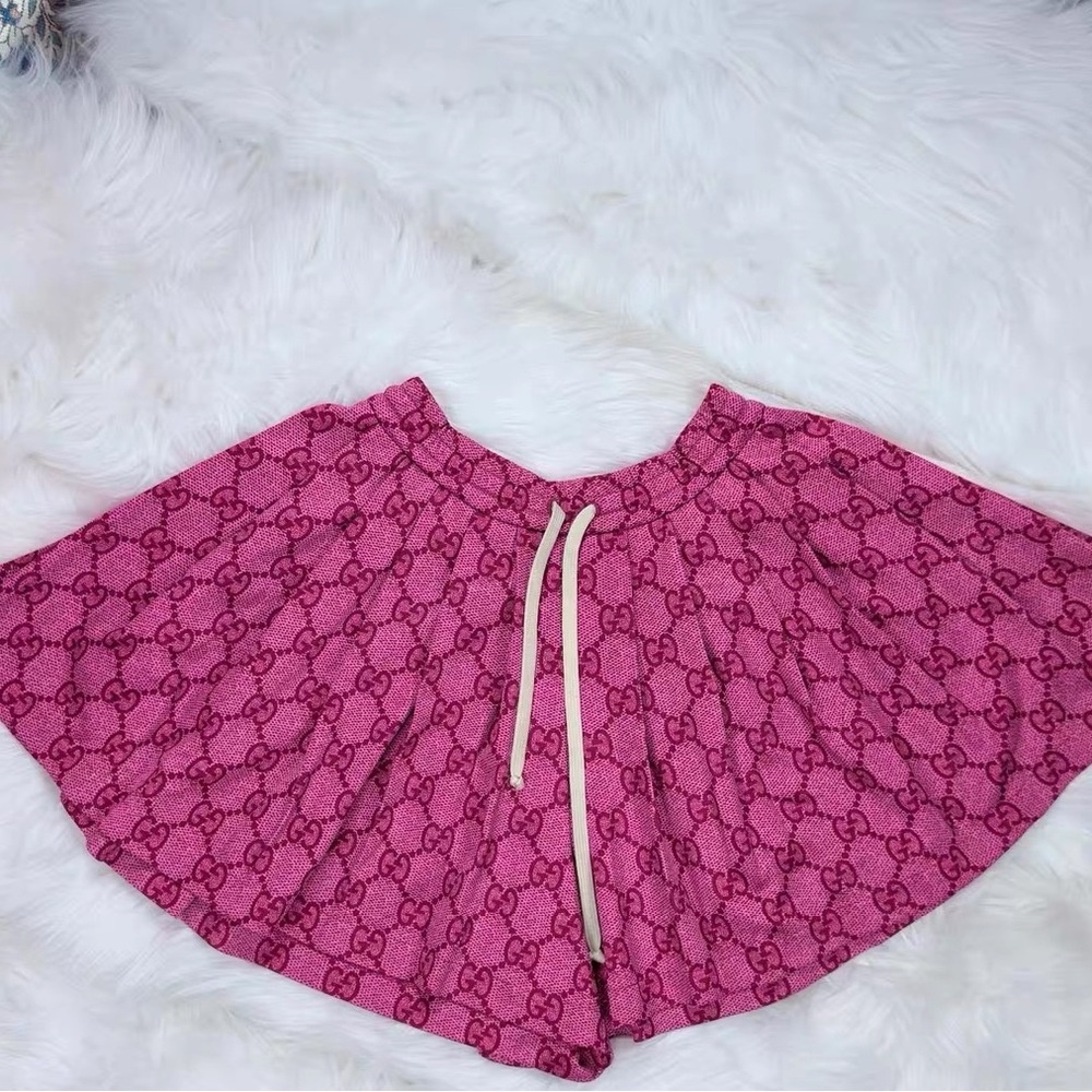 Authentic Gucci Fuchsia Logo Skater Skirt